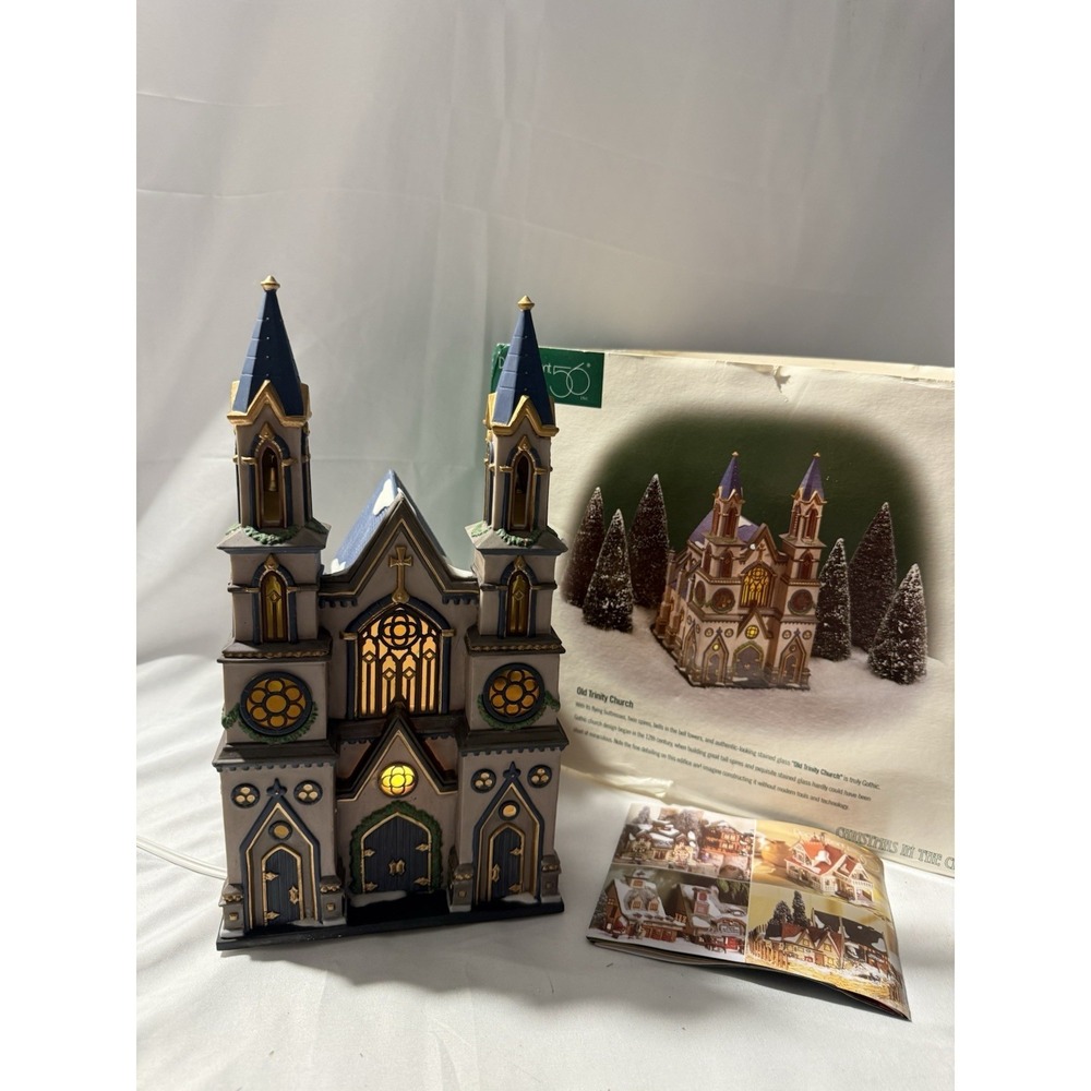 Dept 56 Christmas In The City Old Trinity Church 58940 Lighted Tested Box